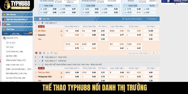 Thể thao Typhu88 nổi danh thị trường